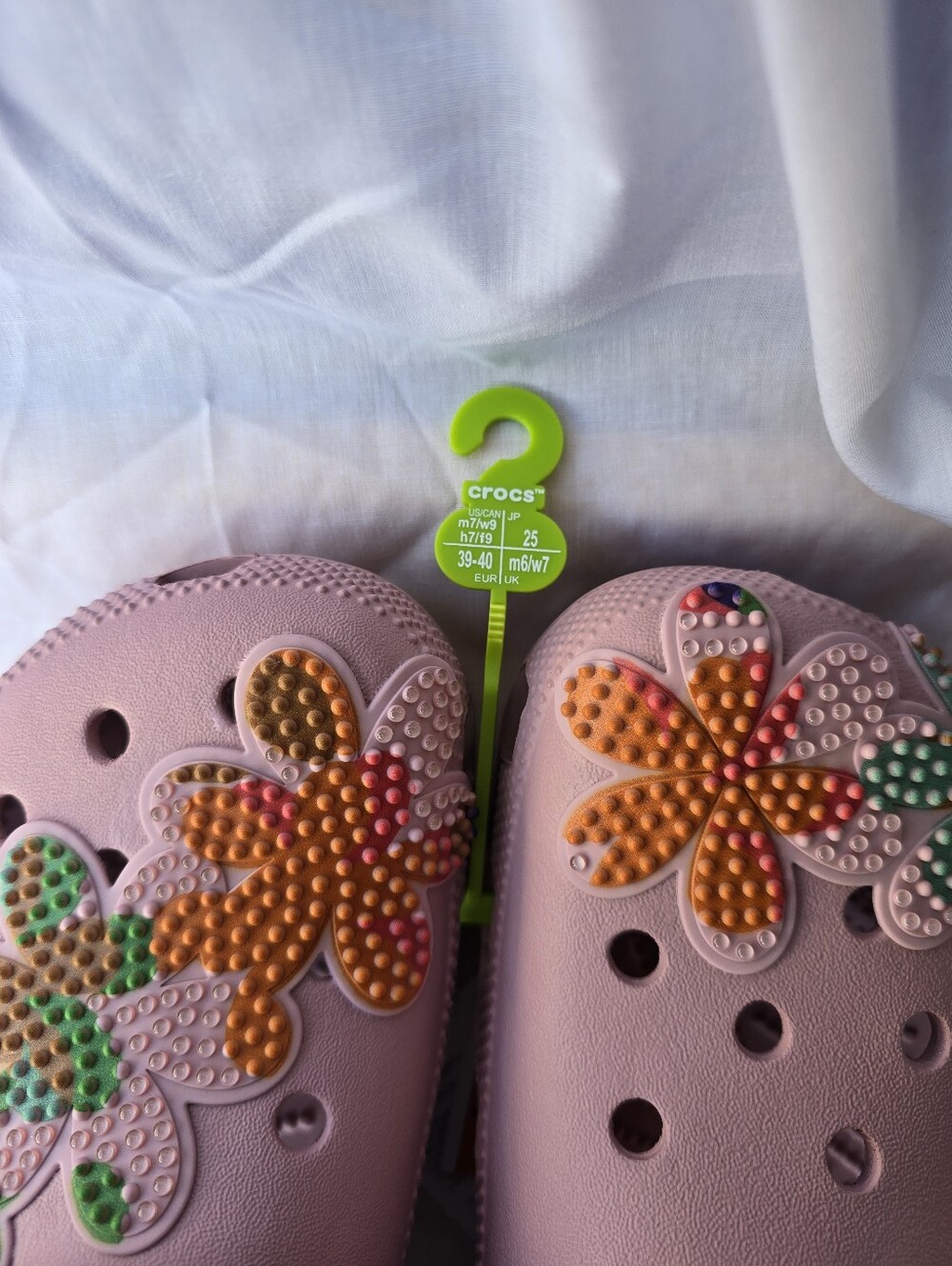 CROCS Pink Floral-Embellished Classic Clog - Picture 10 of 15